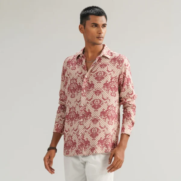 NAVY BLUE COLOR MEN FULL SLEEVE SHIRT - Image 2