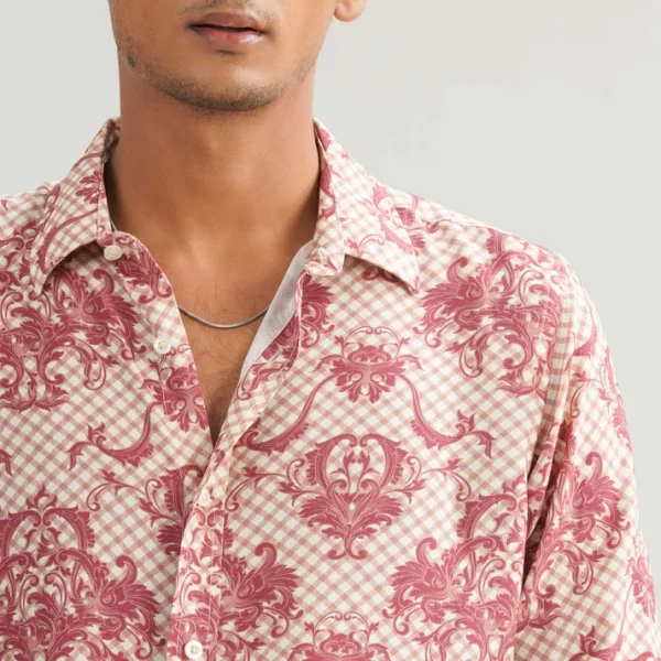NAVY BLUE COLOR MEN FULL SLEEVE SHIRT - Image 4